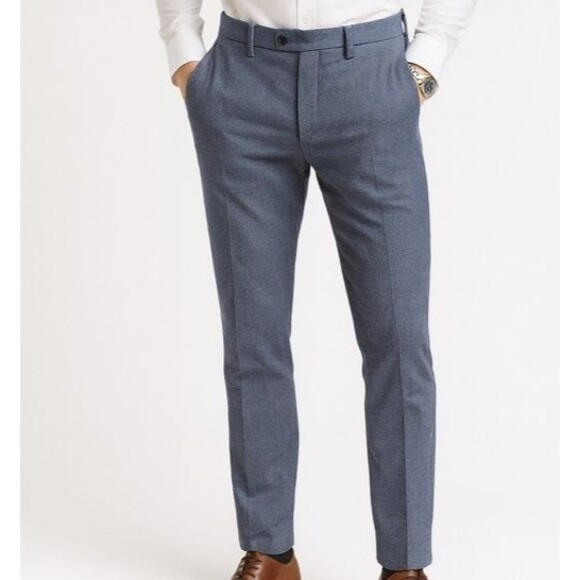 Ted Baker London Blue Gray Pants 30R x 30L Slim Fit Smart Casual Businesscore - Picture 1 of 10